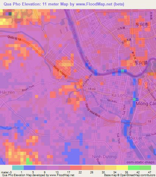 Qua Pho,Vietnam Elevation Map