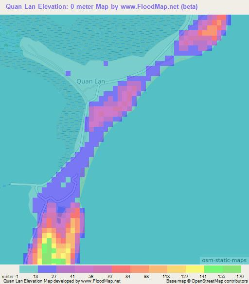 Quan Lan,Vietnam Elevation Map