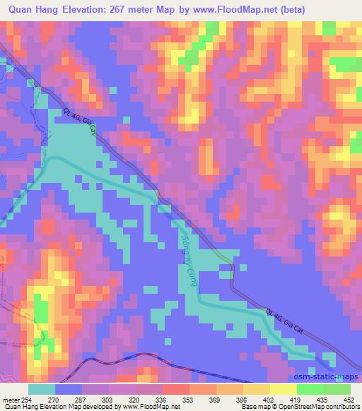 Quan Hang,Vietnam Elevation Map