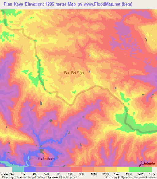 Pien Kaye,Vietnam Elevation Map