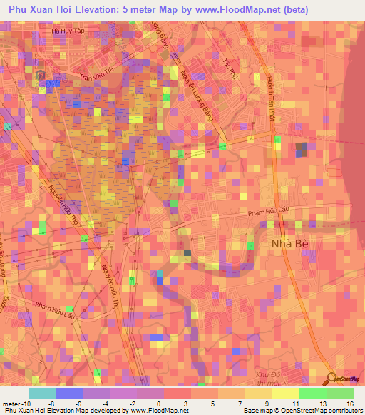 Phu Xuan Hoi,Vietnam Elevation Map