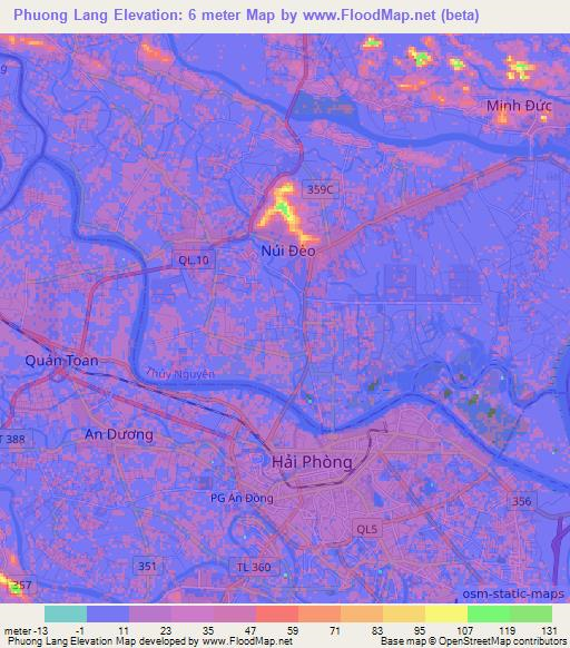 Phuong Lang,Vietnam Elevation Map