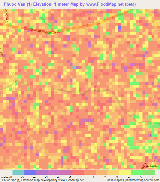 Phuoc Van (1),Vietnam Elevation Map