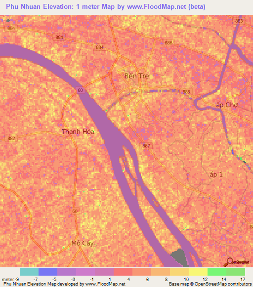 Phu Nhuan,Vietnam Elevation Map