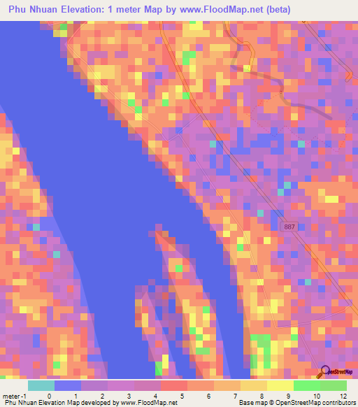 Phu Nhuan,Vietnam Elevation Map