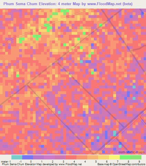 Phum Sema Chum,Vietnam Elevation Map