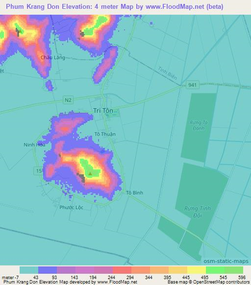 Phum Krang Don,Vietnam Elevation Map