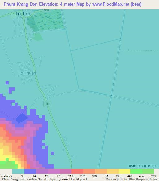 Phum Krang Don,Vietnam Elevation Map