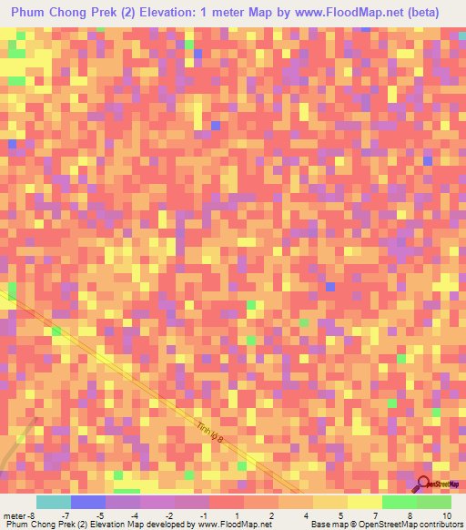 Phum Chong Prek (2),Vietnam Elevation Map