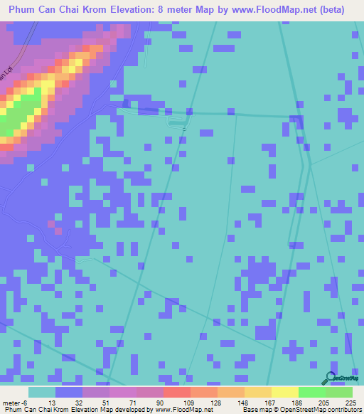 Phum Can Chai Krom,Vietnam Elevation Map