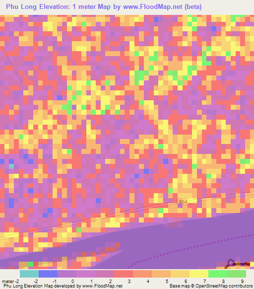 Phu Long,Vietnam Elevation Map