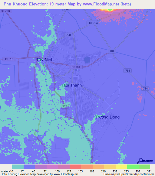 Phu Khuong,Vietnam Elevation Map