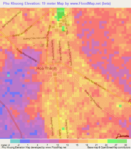 Phu Khuong,Vietnam Elevation Map