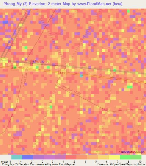 Phong My (2),Vietnam Elevation Map