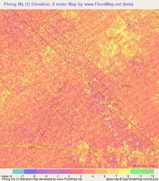 Phong My (1),Vietnam Elevation Map