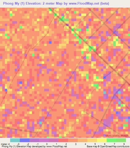 Phong My (1),Vietnam Elevation Map