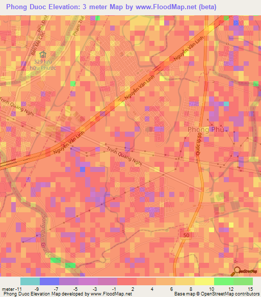 Phong Duoc,Vietnam Elevation Map