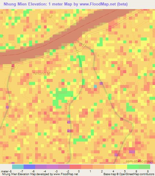 Nhung Mien,Vietnam Elevation Map