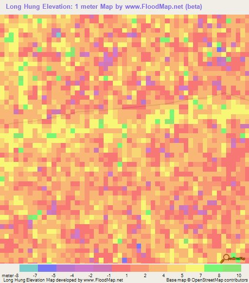 Long Hung,Vietnam Elevation Map