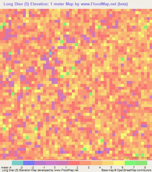 Long Dien (5),Vietnam Elevation Map