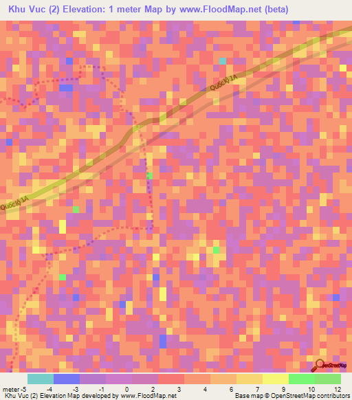 Khu Vuc (2),Vietnam Elevation Map