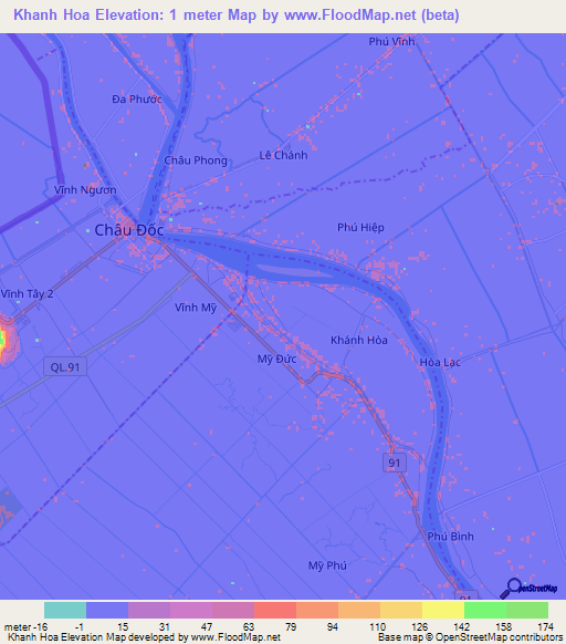 Khanh Hoa,Vietnam Elevation Map