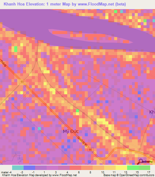 Khanh Hoa,Vietnam Elevation Map