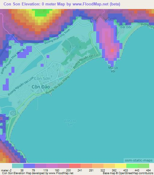 Con Son,Vietnam Elevation Map