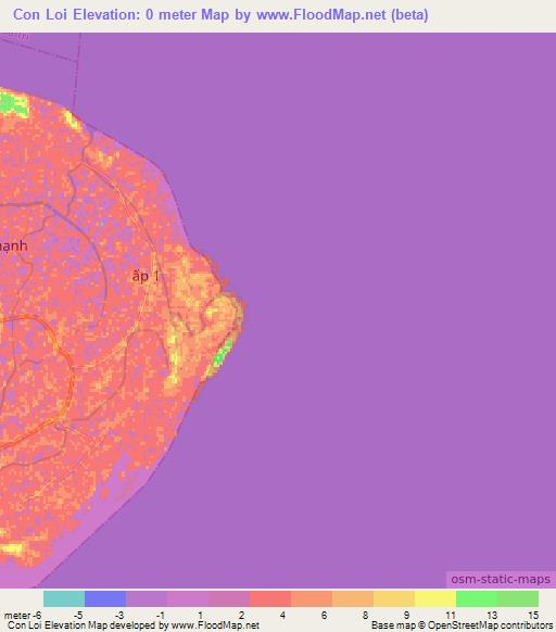 Con Loi,Vietnam Elevation Map