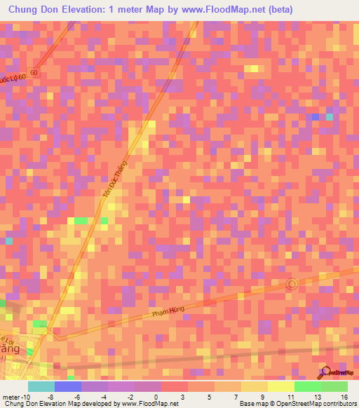 Chung Don,Vietnam Elevation Map