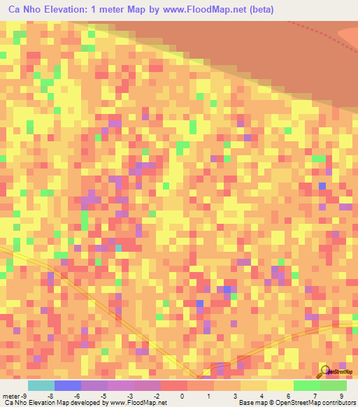 Ca Nho,Vietnam Elevation Map