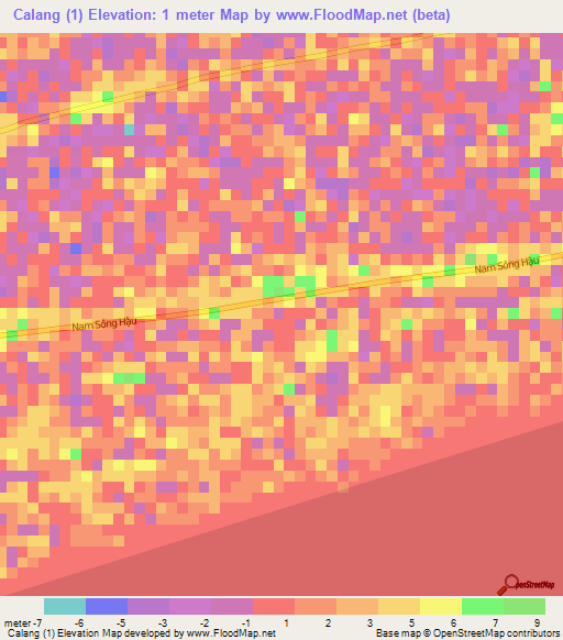 Calang (1),Vietnam Elevation Map