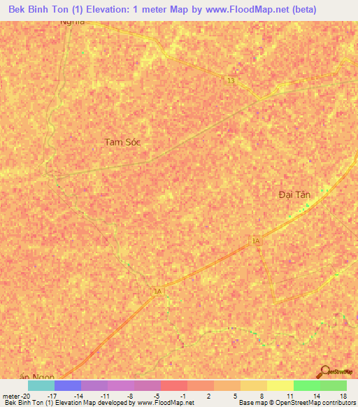 Bek Binh Ton (1),Vietnam Elevation Map