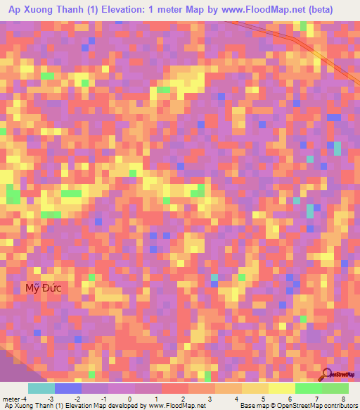 Ap Xuong Thanh (1),Vietnam Elevation Map