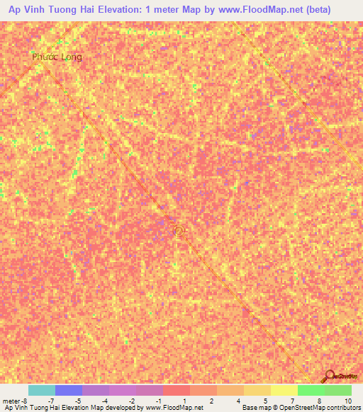 Ap Vinh Tuong Hai,Vietnam Elevation Map