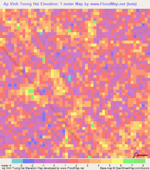 Ap Vinh Tuong Hai,Vietnam Elevation Map