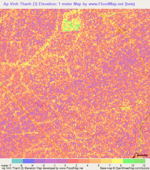 Ap Vinh Thanh (3),Vietnam Elevation Map