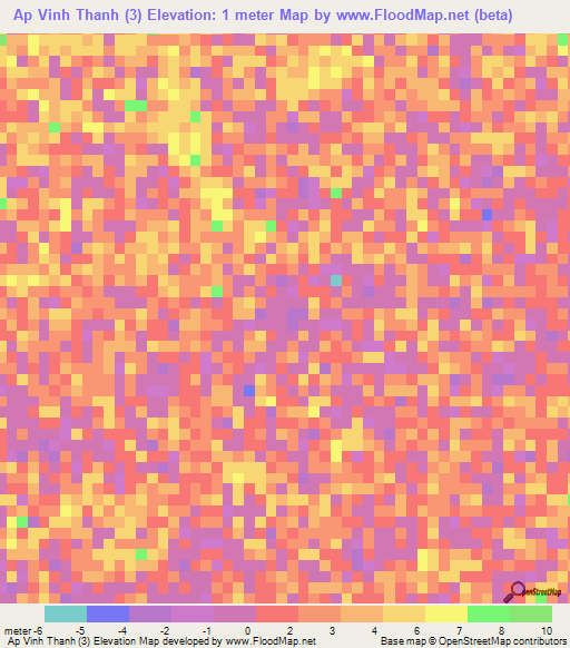 Ap Vinh Thanh (3),Vietnam Elevation Map