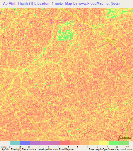 Ap Vinh Thanh (1),Vietnam Elevation Map