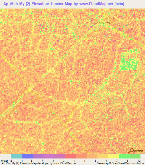 Ap Vinh My (2),Vietnam Elevation Map