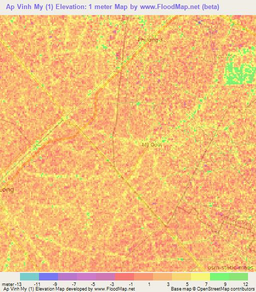 Ap Vinh My (1),Vietnam Elevation Map