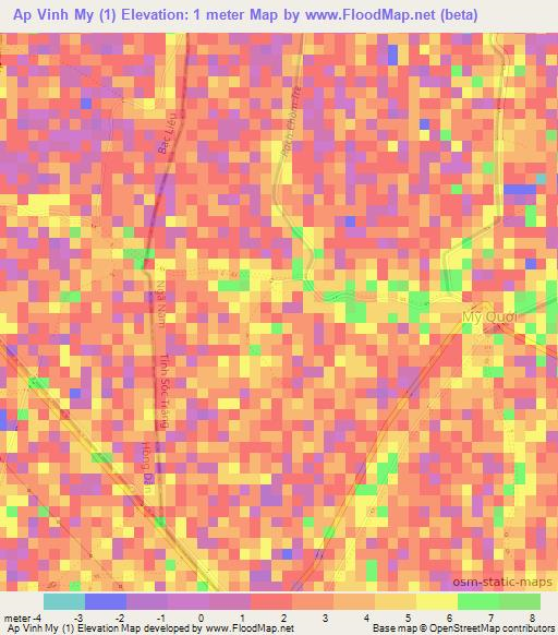 Ap Vinh My (1),Vietnam Elevation Map