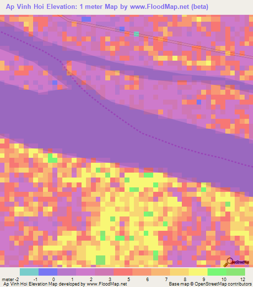 Ap Vinh Hoi,Vietnam Elevation Map