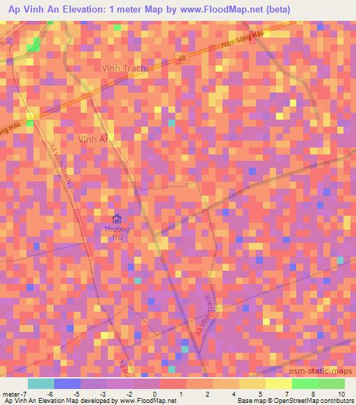 Ap Vinh An,Vietnam Elevation Map
