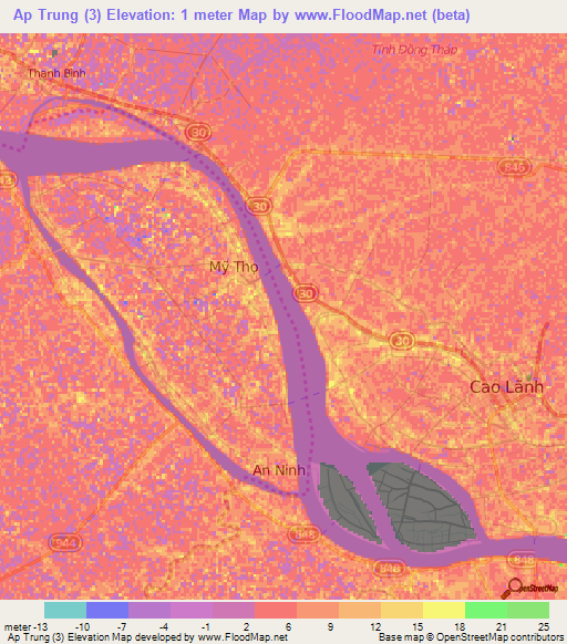 Ap Trung (3),Vietnam Elevation Map