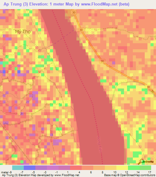 Ap Trung (3),Vietnam Elevation Map