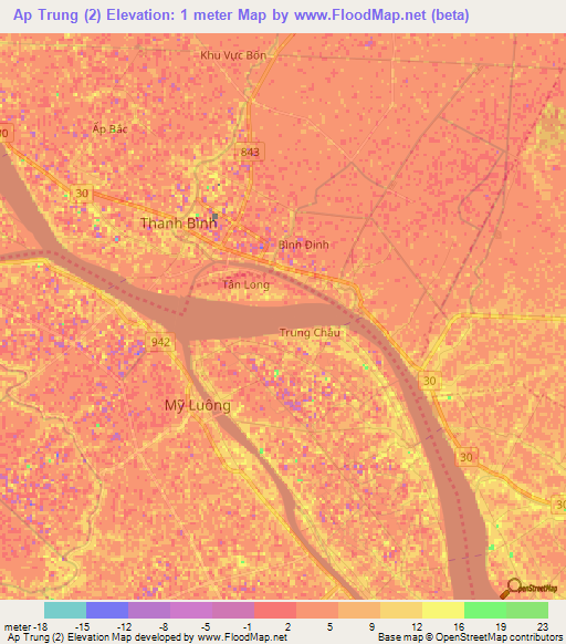 Ap Trung (2),Vietnam Elevation Map