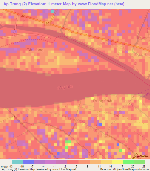 Ap Trung (2),Vietnam Elevation Map