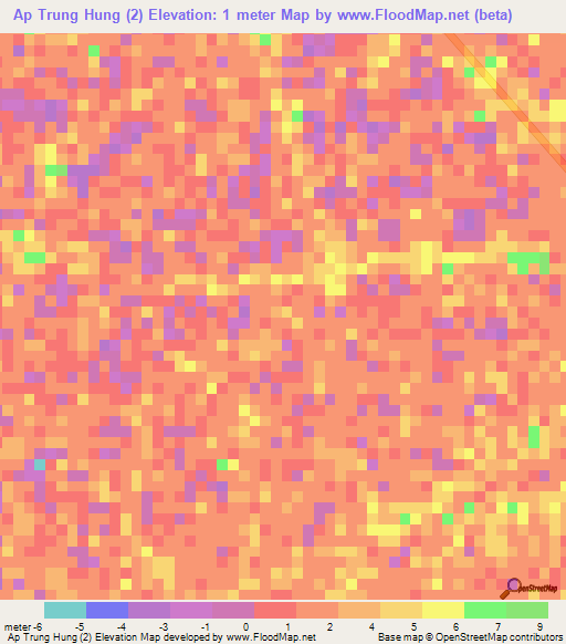 Ap Trung Hung (2),Vietnam Elevation Map