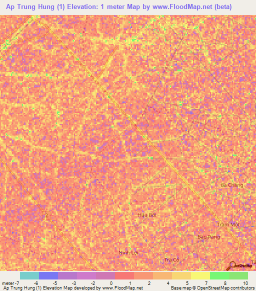 Ap Trung Hung (1),Vietnam Elevation Map